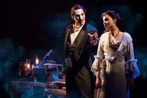 (left) Cooper Grodin and (right) Julia Udine of Phantom of the Opera.