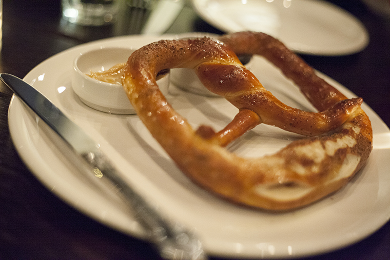 The Radler, 2375 N. Milwaukee Ave, which opened in December 2013, offers a variety of German dishes. One such delicious dish is the popular Haus Pretzel.