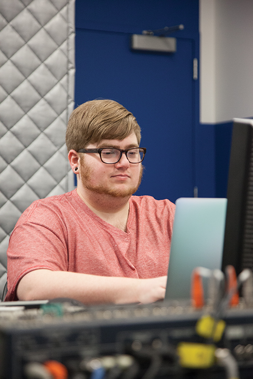 Roommates and senior interactive arts & media majors Joseph Hogwood (pictured) and Dan Hernbrott created the video game “Charlotte Seeker,” which was inspired by another game titled “Binding of Isaac.” It will be finished at the end of the year. 