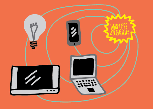 Wireless energy transfer allows devices to be charged without the use of wires or cords