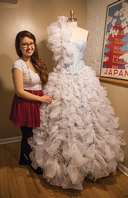 Dana Digrispino, a senior fashion studies major, was selected to compete in this year’s “Launch 2014: Driving Fashion Forward” show April 13, where she vied for a $5,000 cash prize.