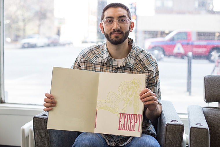 Levi Sherman, an interdisciplinary book & paper arts graduate student, is currently creating a series of books about Colombian coffee after traveling to the country for research in December.