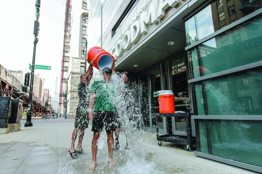 Moments after Alejandro Terrazas completed his ice bucket challenge, soccer teammate Jesus Marquez steps up.