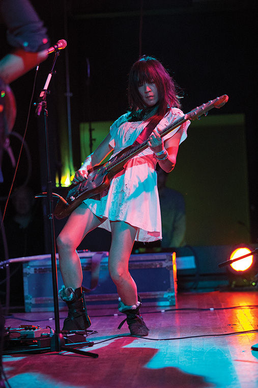 Kazu Makino, rhythm guitarist/vocalist of Blonde Redhead, plays at the Bottom Lounge, 1375 W. Lake St., while on tour for the band's ninth album Barragán. 