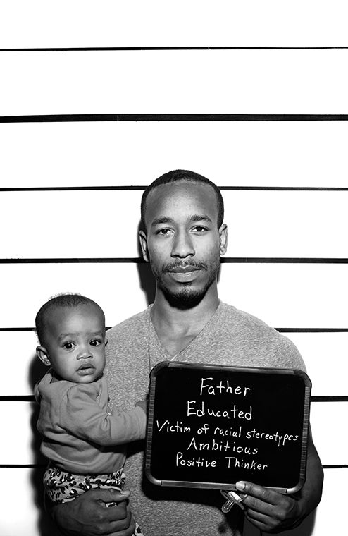 Photographer Imani Amos gathered 50 black male friends and took mug shots of them to draw attention to prejudice and racial stereotypes they experience in Chicago.