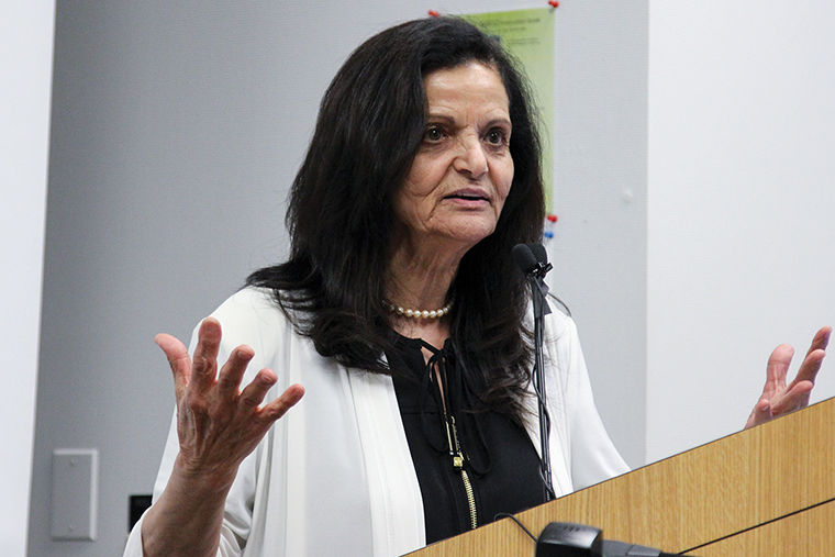 Rasmea Odeh, a panelist at “Existing and Resisting: Palestinian Women Tell Their Stories,”told the audience about her desire to inspire change.