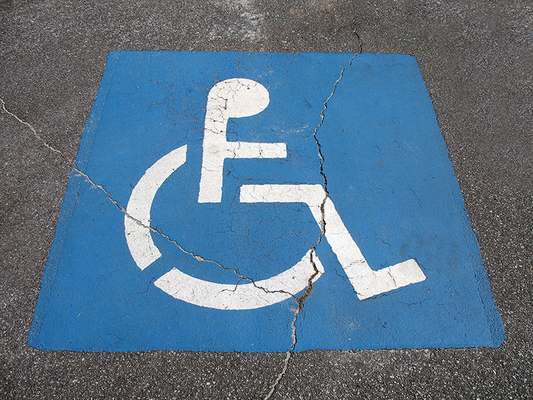 Handicap parking place