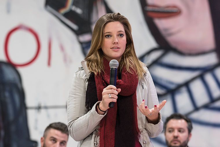 Hanna Hanson, a senior design major expressed her desires for the recently announced Student Center during the Student Government Association’s open forum on Nov. 17.
