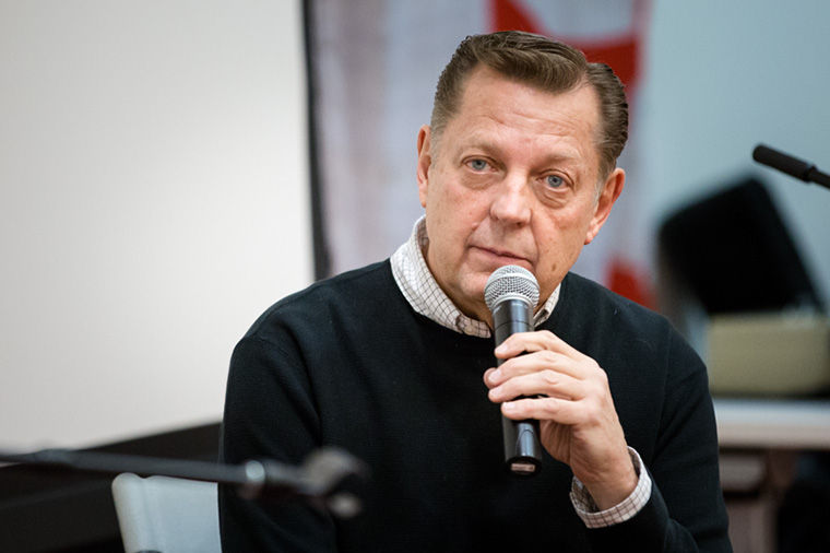 Priest and a social activist Michael Pfleger speaking during the opening event of the African-American heritage month on Feb. 3 at 600 S. Michigan Ave. Building’s Ferguson Hall.