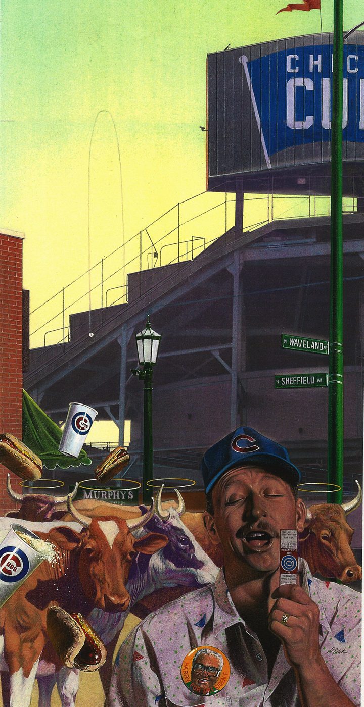 Ron Santo Chicago Cubs Wrigley Field Canvas Art 