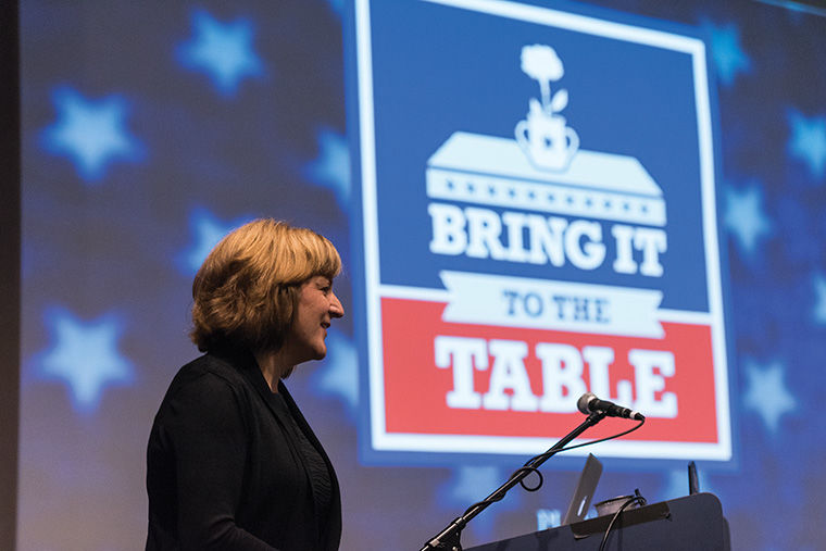 Kimberly Soenen, a documentary creative consultant who helped create the film "Bring it to the Table," presented the political documentary  Oct. 31 at Stage Two auditorium in the 618 S. Michigan Ave. Building 