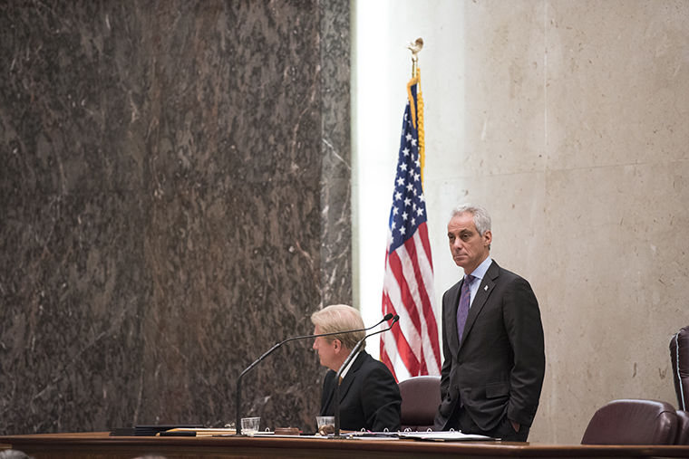 Mayor Rahm Emanuel and most city aldermen left City Hall Nov. 1, before citizens were able to voice their concerns over the city’s 2017 budget during the scheduled public hearing. 