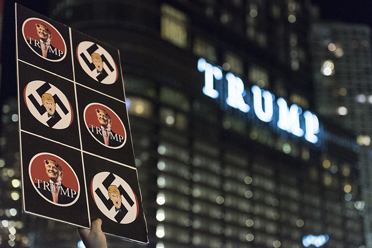 In response to the election of Donald Trump, thousands of protesters took to the street Nov. 9. The protest shut down major streets in the Loop during rush hour and late into the night.