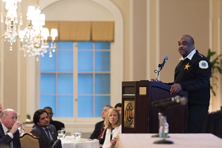 Chicago Police Department Superintendent Eddie Johnson presented and discussed the department's new Use of Force policy at the Union League Club Nov. 29.