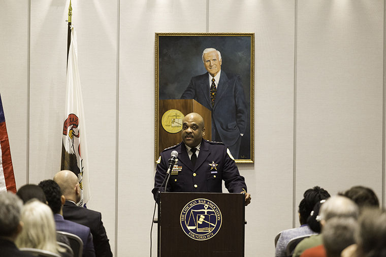 Chicago Police Superintendent Eddie Johnson spoke at the Chicago Bar Association’s event series on Feb. 28.