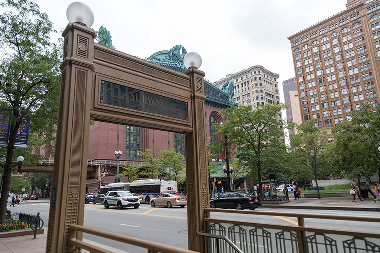 The altercation began at Pritzker Park, 310 S. State St., then continued to the nearby Jackson Red Line CTA station. Tuesday, Aug. 29.