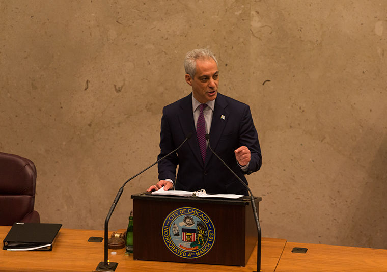 Mayor Rahm Emanuel spoke about directing the budget towards police training, funding Chicago Public Schools and more during his Oct. 18 budget address at City Hall.