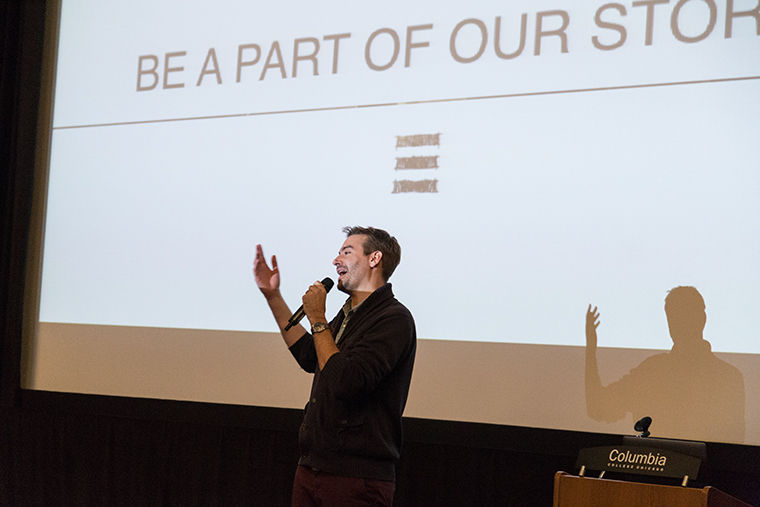 Ian Rosenberger, founder of the comapany Thread International, talked about his company and how they help third world countries such as Haiti recycle and turn those products into clothing material, all the while helping give jobs to workers in those countries. 1104 S. Wabash, Nov. 28.