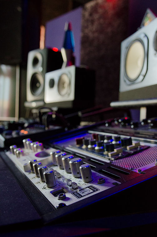 Inside one of two recording studios at Glass Tree Creative, located at 2248 S. Michigan Ave., Jan. 25.
