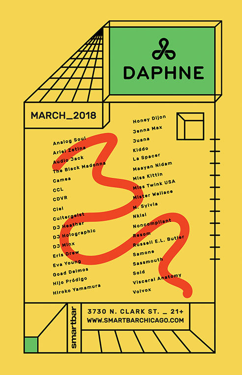 Daphne 2018 seeks to educate as well as entertain and runs March. 1–31 at SmartBar Chicago, 3730 N. Clark St.