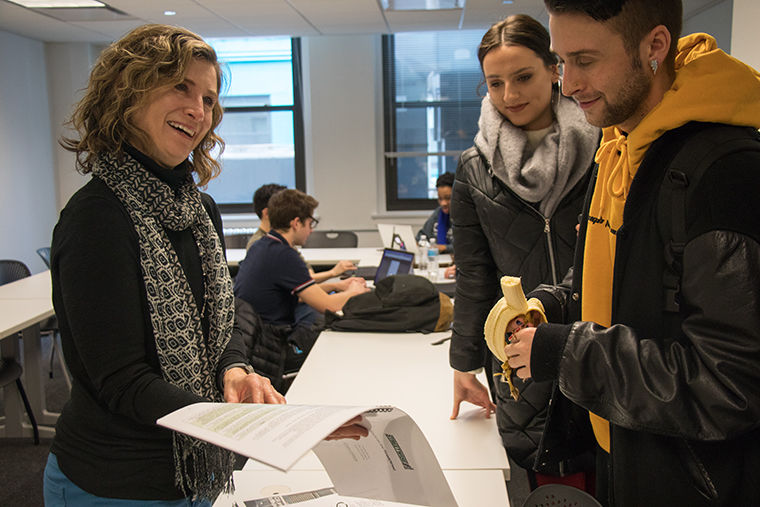 Anne Marie Mitchell, associate chair and professor in the Communication Department, spoke to students in the combined Agency and PR Campaigns course at 33 E. Congress Pkwy. on Feb. 22.