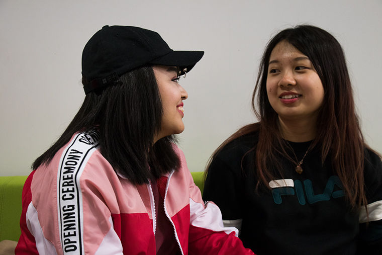 Gabby Watkins and Xin Xin Wang, the president and vice president of the KPOP Dreamers club, talked about wanting to spread love for Korean culture to Columbia at 33 E. Congress Pkwy on Feb. 13.