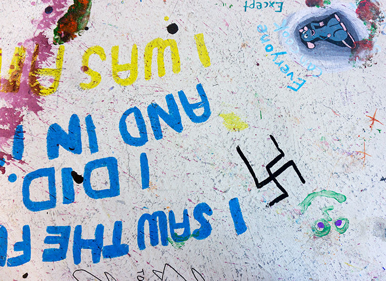 The Graffiti Room at Dwight Lofts, 642 S. Clark St., had swastikas drawn on its floor as of Feb. 2.