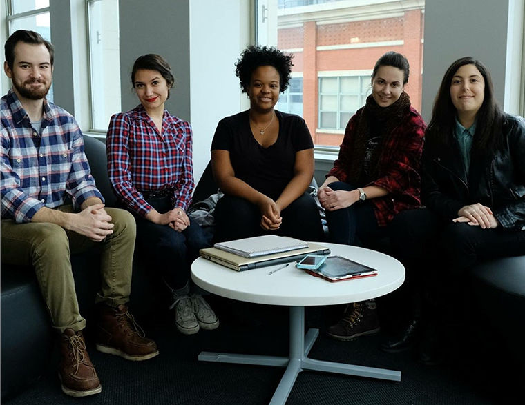 From left, Luke Dyra, Mia Elliott, Taylor Smith, Ksenia Ivanova and Savannah Oakes were given seven months to complete the film, with shooting expected to start this coming August. 