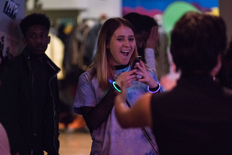 Rachel Marsh, freshman film major, took a video of her friend dancing at Columbias annual Blood Ball, located at 1104 S. Wabash Ave., on March 9.