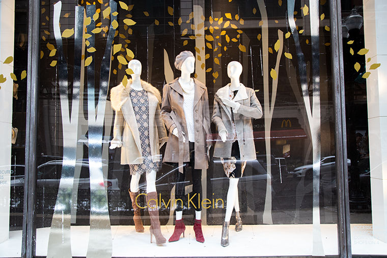 “Visual Merchandising I: Macy’s” is a course offered in fall and spring that allows students to put together their own window displays showcasing fashion. 