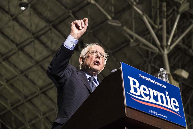 Bernie Sanders: We are gathered here tonight to complete the political revolution we started three years ago.