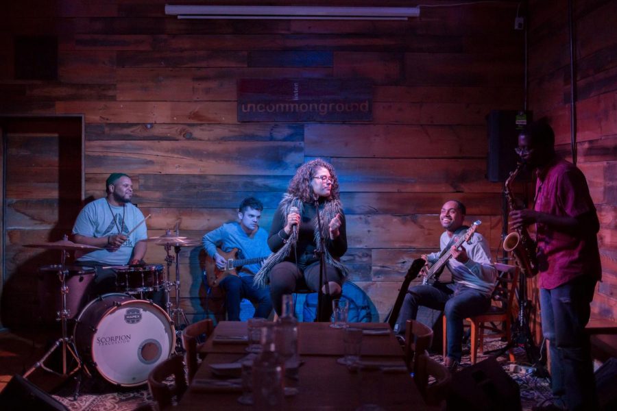 Uncommon Ground’s current Homegrown Residency band Illville Vanguard, led by Gabriel Alston, play music influenced by a variety of genres such as jazz, funk, hip-hop, Latin and neo soul.