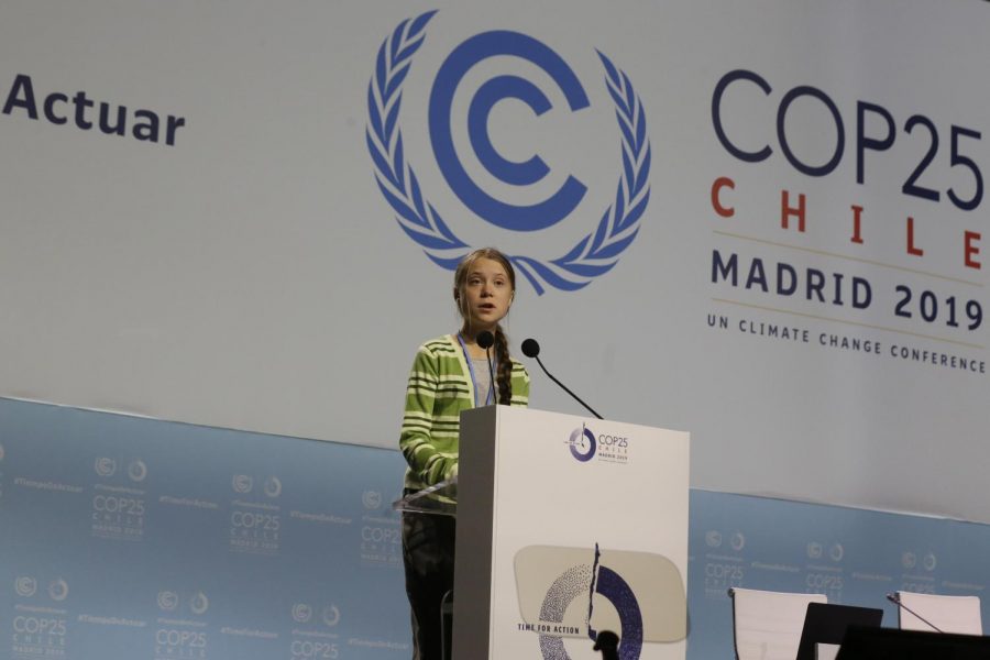 Greta Thunberg, a Swedish climate activist, addresses world leaders at the COP25 summit in Madrid, Wednesday, Dec. 11.