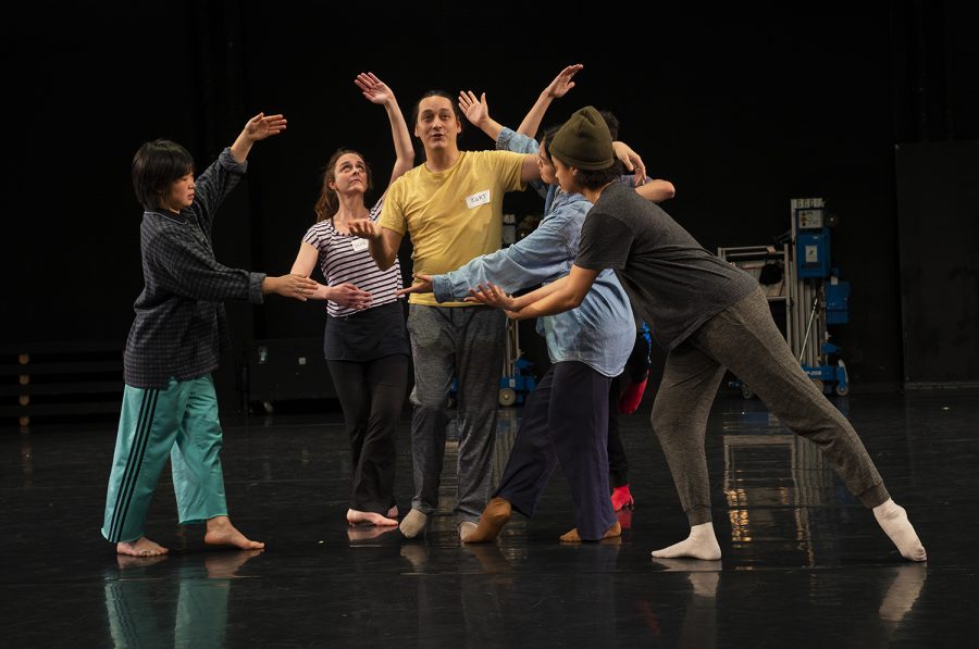 The Lucky Plush ensemble used movement and comedy as storytelling elements in their work-in-progress piece presented Friday, Jan. 24.