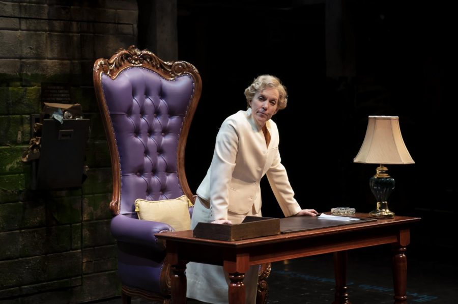 Chicagos first female mayor, Jane Byrne, played by Christine Mary Dunford, is immortalized on the stage in Her Honor Jane Byrne.