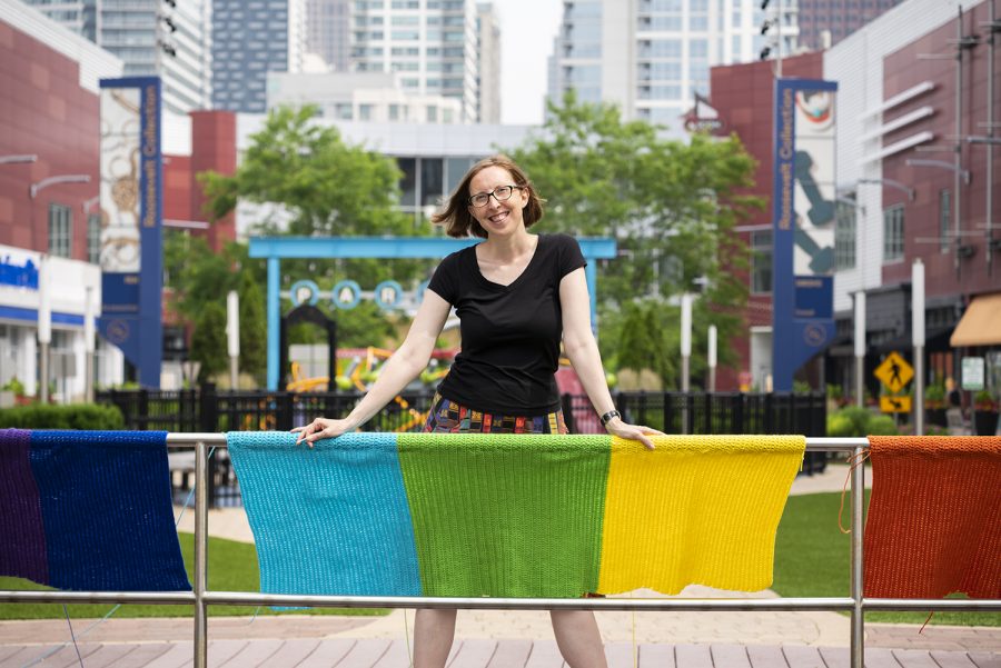 South Loop yarn bomber strikes again, bringing joy and beauty for Pride month