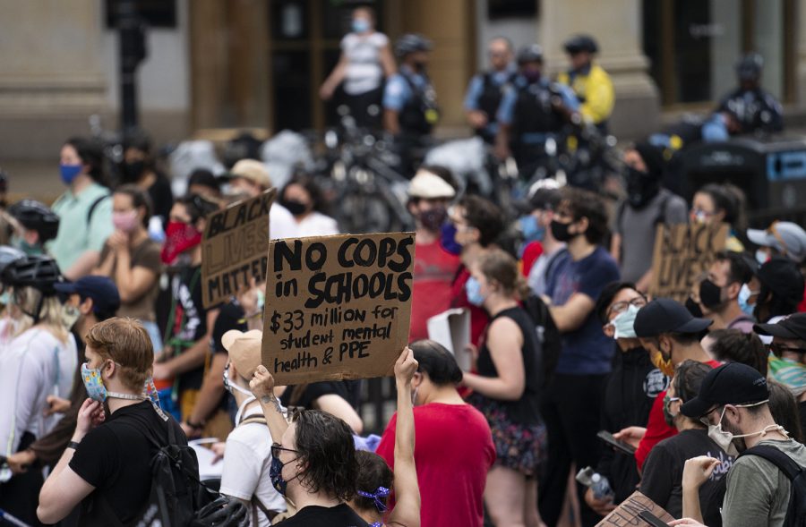 Protesters demand school board remove cops from CPS, but they will stay put for now