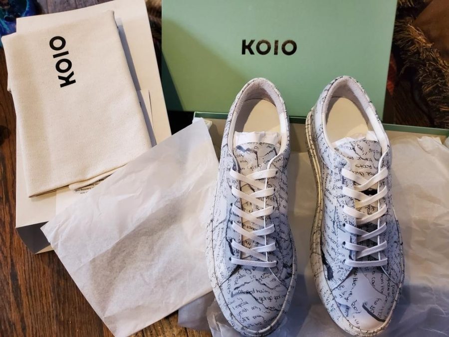 Creative writing major Taisaun Levi collaborated with luxury sneaker brand Koio for a project with her own poem printed on the shoes. 