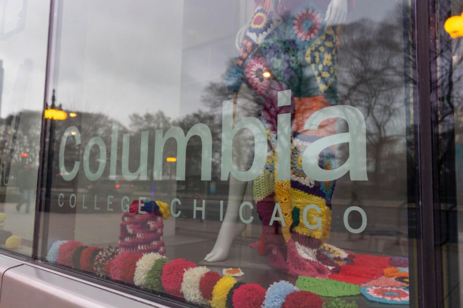 Columbias windows have been yarn bombed by Chicago’s knifty knitters