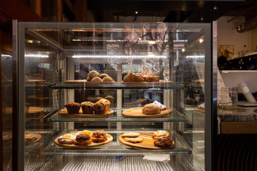 The bright pastry display is the first thing that welcomes customers as they enter Grail Cafe.