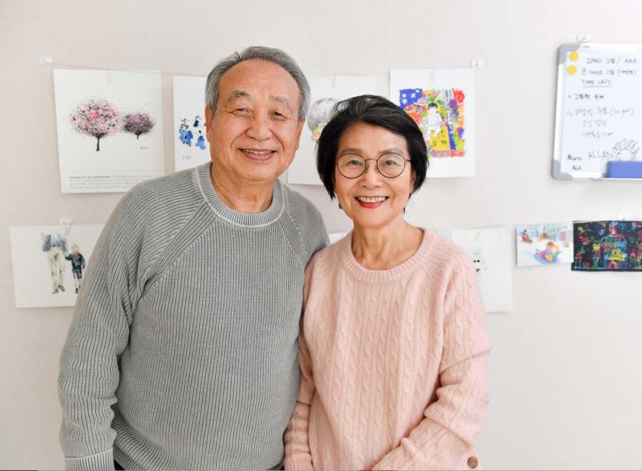 Chan Jae Lee (left) and Kyong Ja Ahn started a TikTok account, which has improved the quality of their lives and connected them with their grandchildren. Photo courtesy of Ji Lee.