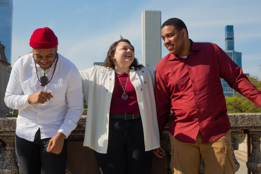 Stutts, Kizer, and Lewis share a laugh in Grant Park.