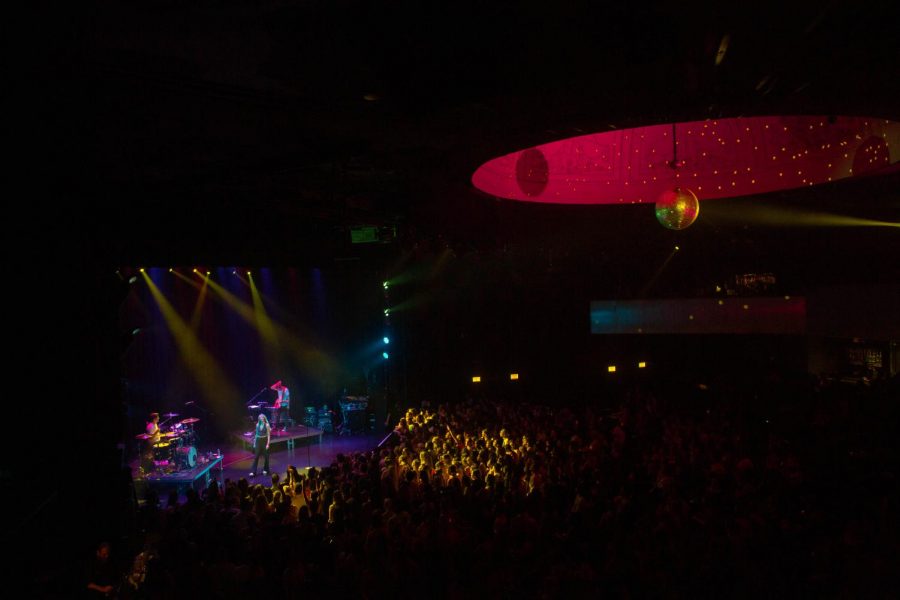 Park West’s signature disco ball illuminates the theater as Olivia O’Brien performs.