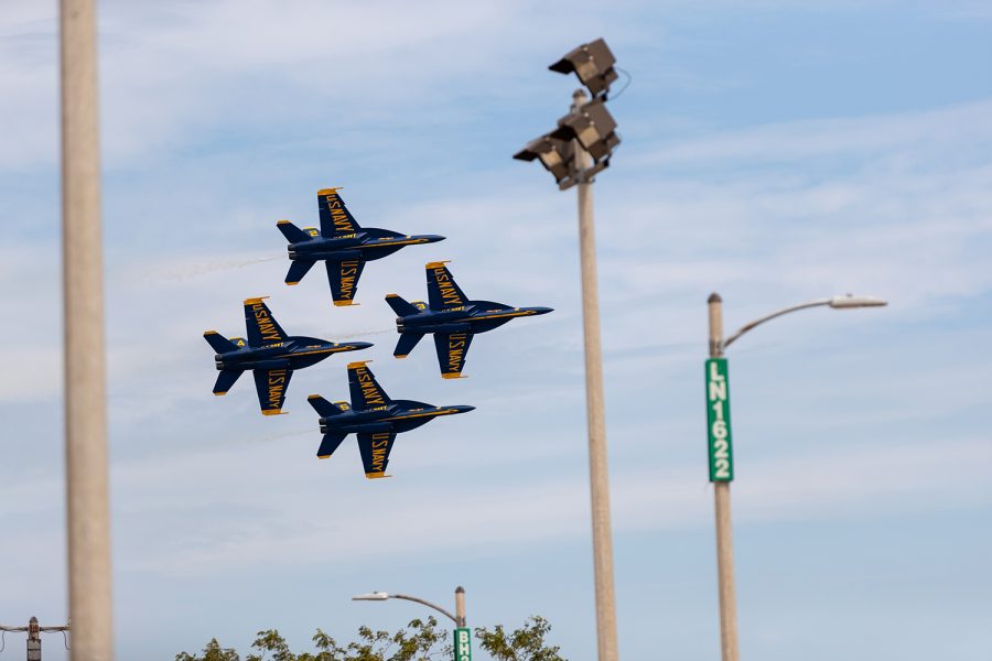 This years Air and Water Show was scaled back and reimagined with solo acts by the U.S. Navy Blue Angels.