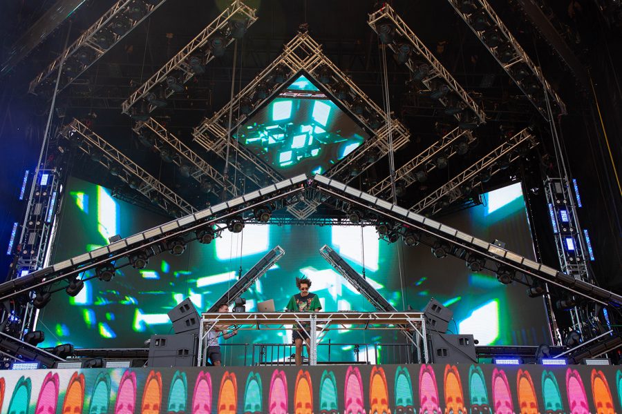 Kooze performs a DJ set at Lollapalooza July 31 on the festival's primary venue for EDM artists, the Solana x Perry's Stage.