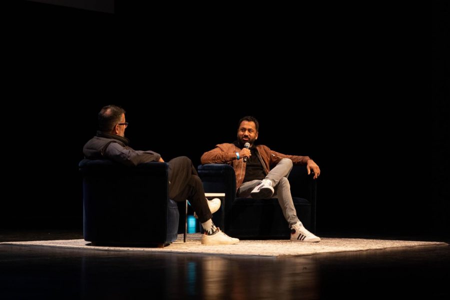 Kal Penn speaks to Vice Media co-founder Suroosh Alvi about his career and new book, You Can’t Be Serious, at a Chicago Humanities Festival event at the Harris Theater on Nov. 6.