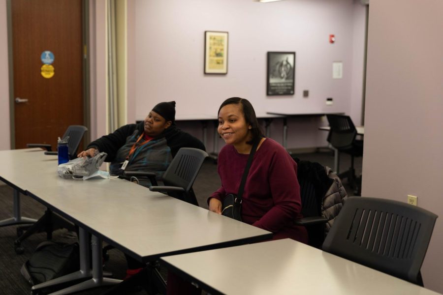 Located at 115 W. Chicago Ave., an advocacy group for women with disabilities, The Empowered Fe Fes, meets to elaborate on advertising for the next month. Members Faith Finley and Jazmine Coates speak about looking to expand their group on Feb 6.