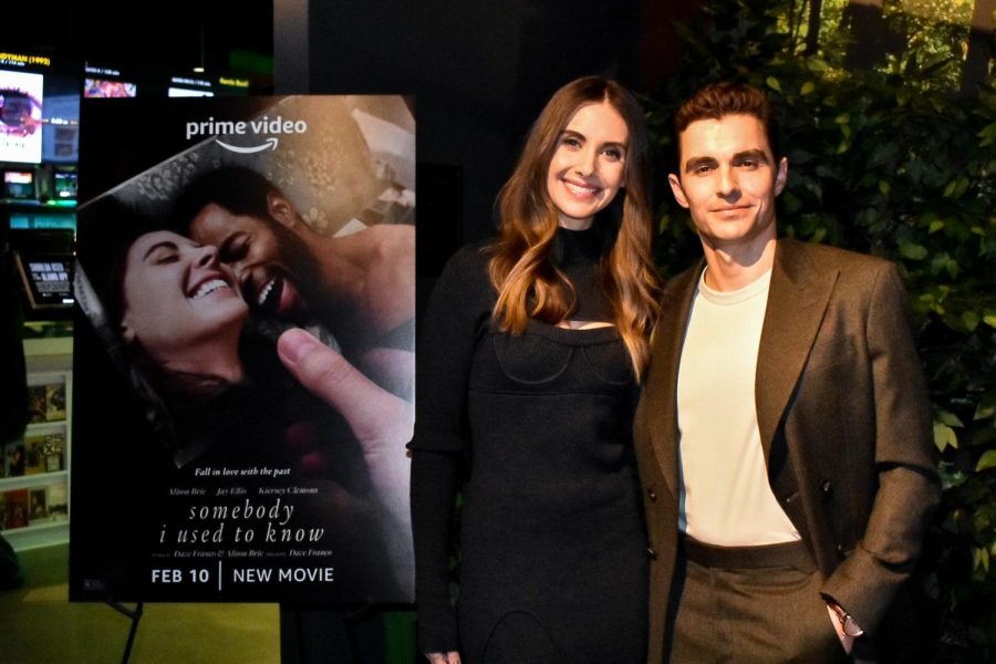 Dave Franco and Alison Brie attend a pre-screening for their new film “Somebody That I Used to Know” at the Alamo Drafthouse Cinema in Wrigleyville on Jan. 27. The film, which Franco directed and Brie stars in, premieres on Amazon Prime Video on Feb. 10.