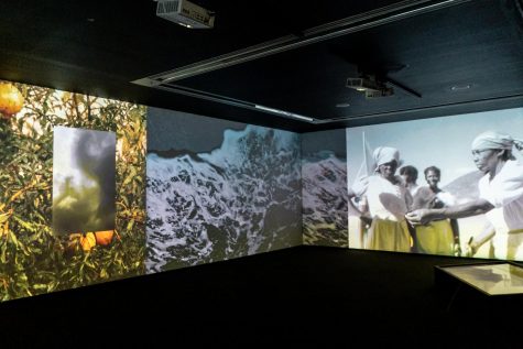 Displayed in a seven-channel HD video projection with sound, Deborah Jacks work explores understandings, histories and identities of the Caribbean held within the landscape itself. Located at 220 E Chicago Ave, this installation is a part of the Art in the Caribbean Diaspora exhibit at the MCA.