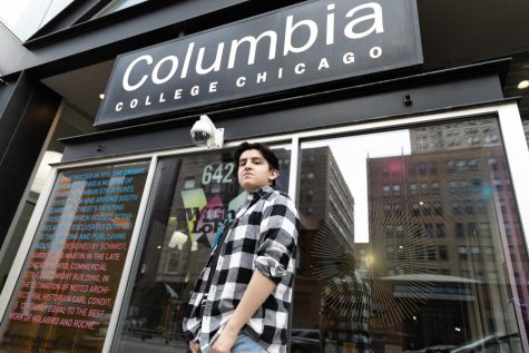 Carlos Lerma, who just finished the first year of his Film and Television major, stands outside the Dwight as he prepares to travel back to Mexico for the summer. Lerma is planning on continuing his studies as a film student as well as releasing a book featuring his poetry collection. 